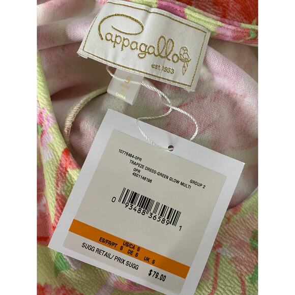 Pappagallo Womens Pink Yellow Flamingo Sleeveless Dress NEW Small - Picture 7 of 10